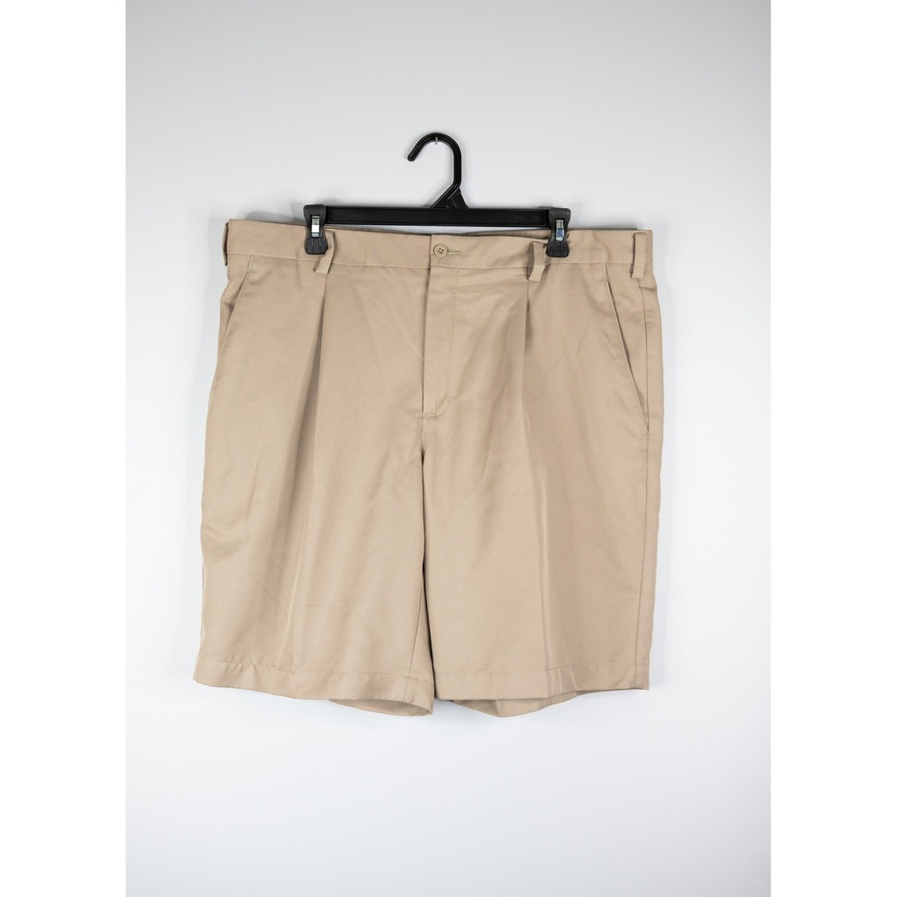 Nike Golf Shorts Mens 38 Excellent Pleated Fit Dry Khaki Performance gorpcore